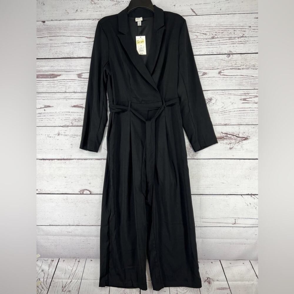 a new day Black Wrap Jumpsuit New Medium (T4060)